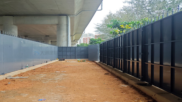 新型鋼結構烤漆圍擋定制款-深圳市道路整改工程圍擋施工